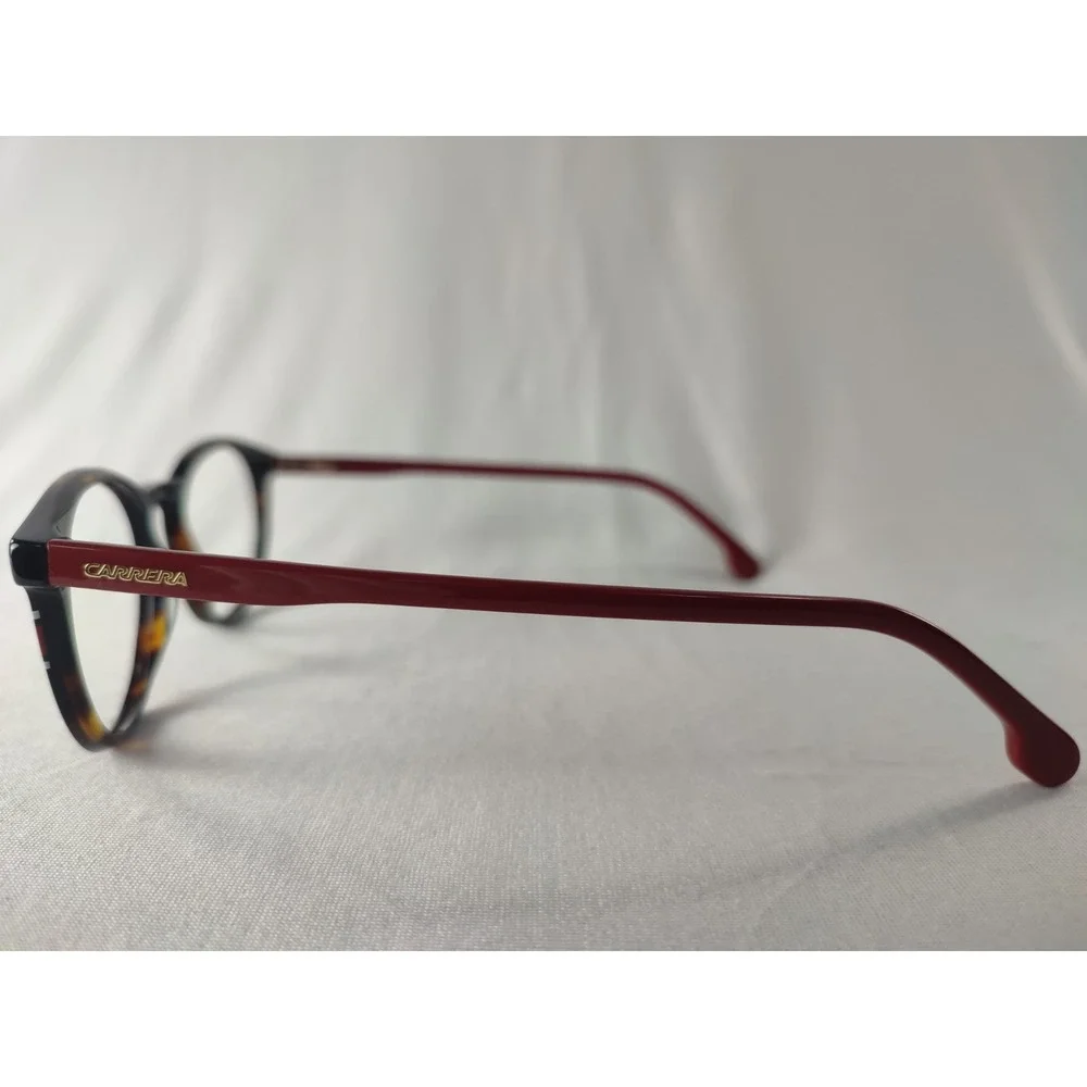 Carrera 170/V 086 Dark Havana Red Round Eyeglass Frames 51-19-145 Unisex‎